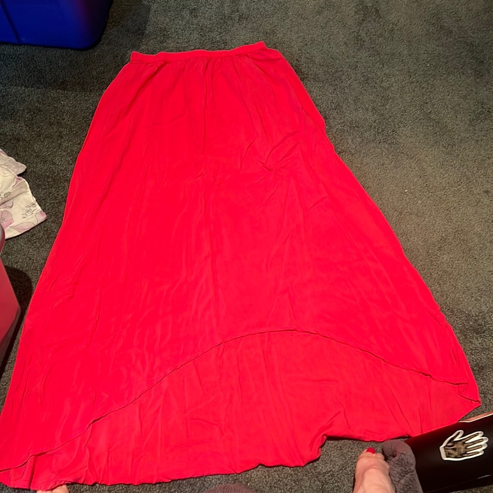 Hi low skirt, Coral, size XS